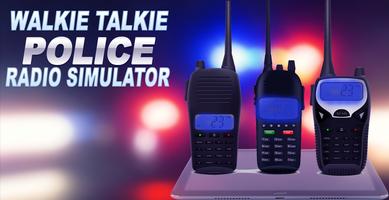 Police walkie-talkie radio Affiche