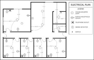 House Electrical Plan Cartaz