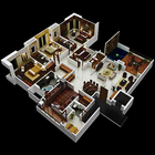 3D House Design Sketch icon