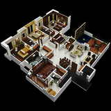 3D House Design Sketch icône