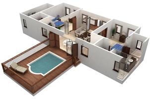 3D House Floor Plan Ideas capture d'écran 2