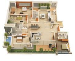 3D House Floor Plans capture d'écran 3