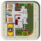 3D-Haus-Plan Zeichen