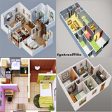 Planos de casas 3D ícone