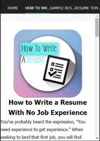 How To Write A Resume स्क्रीनशॉट 2