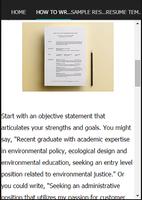 How To Write A Resume اسکرین شاٹ 3