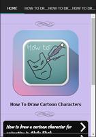 How To Draw Cartoon Characters پوسٹر
