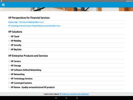 HP Solutions - Financial Serv capture d'écran 1