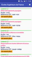 Ecoles Licence capture d'écran 3