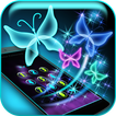 Neon Butterfly Lock Screen