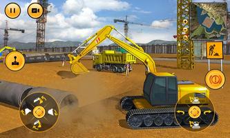 Heavy Excavator Construction S الملصق