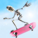 Skeleton Skate Free Skateboard icon