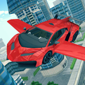Летающая машина 3D иконка