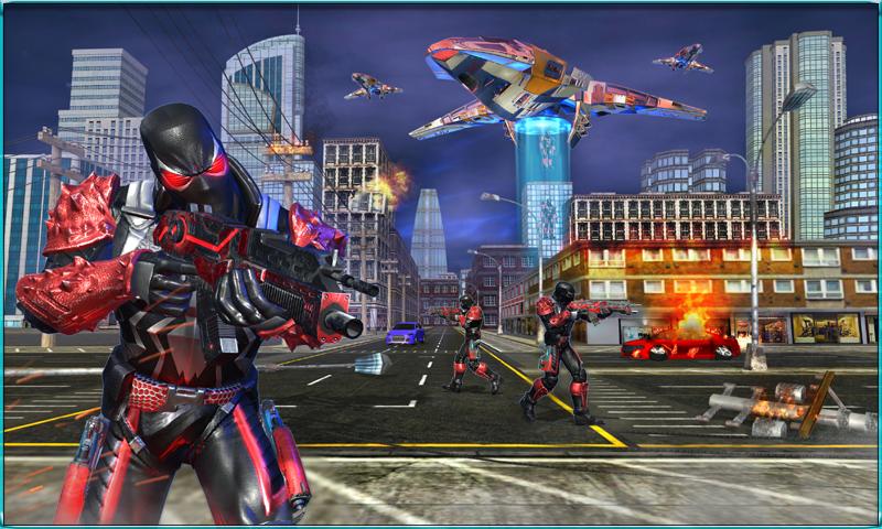 Superhero Vs Robot Alien Hunt Squad Shooting Game For Android Apk Download - robot invasion tycoon roblox
