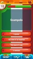意大利的詞彙 免費 有趣 花絮 測驗 遊戲 截圖 3