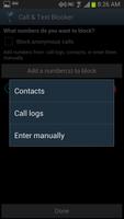 Block Calls, text, SMS screenshot 1