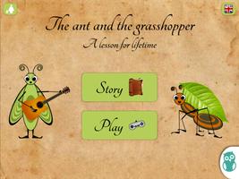 Ant and Grasshopper Kids Book Affiche