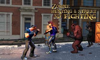 zombie hunting & street 3D combat: jeu de combat Affiche