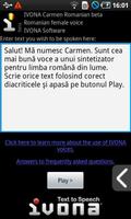 IVONA Carmen Romanian beta Affiche