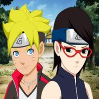 how to draw naruto and boruto Affiche