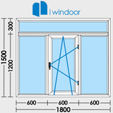 PVC and aluminium window and d Zeichen