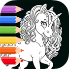 Horses Coloring Pages Book icône