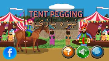 Horse Tent Pegging Affiche