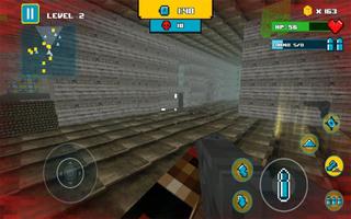 Cube Gun 3d - Free Mine FPS capture d'écran 1