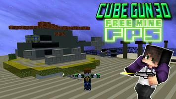 Cube Gun 3d - Free Mine FPS capture d'écran 2