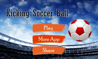 Kicking Soccer Ball پوسٹر