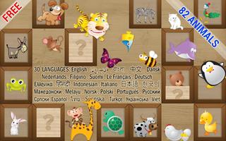 Mind game for kids - Animals poster