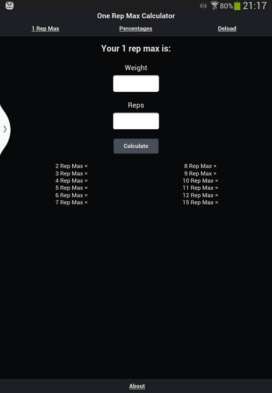 15 rep max calculator The one rep max calculator – apps on google play.