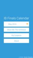 IB Finals Calendar Affiche