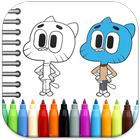 Gumball Coloring Book Zeichen