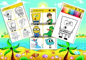 Sponge Coloring Book Bob 海报