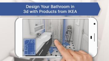 3D Bathroom for IKEA: Room Plan & Interior Design Affiche