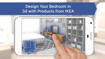 پوستر 3D Bedroom for IKEA: Room Interior Design Planner