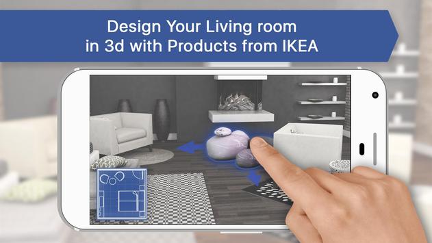 3D Living Room for IKEA - Interior Design Planner poster