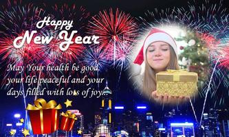 Happy New Year 2018 Photo Greetings Frame poster