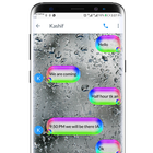 SMS Go Water Bubbles Theme with Rainbow Colors icône