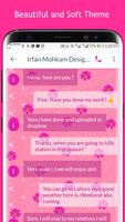 Pink SMS Go Theme скриншот 1