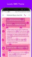 Pink SMS Go Theme screenshot 3