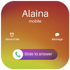 Full screen iOS caller screen-slide to answer Zeichen