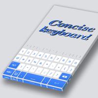 White Concise Keyboard poster