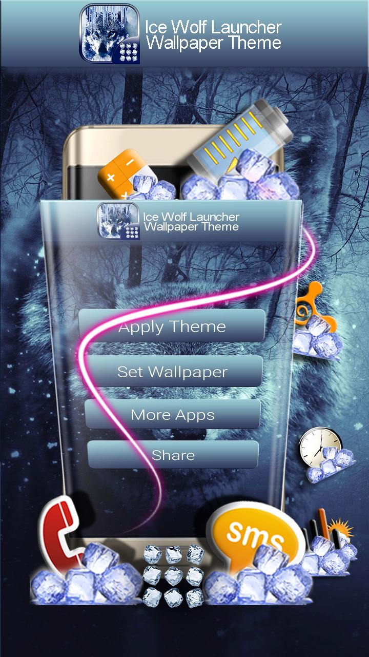 Eis Wolf 3d Thema Hintergrund Fur Android Apk Herunterladen