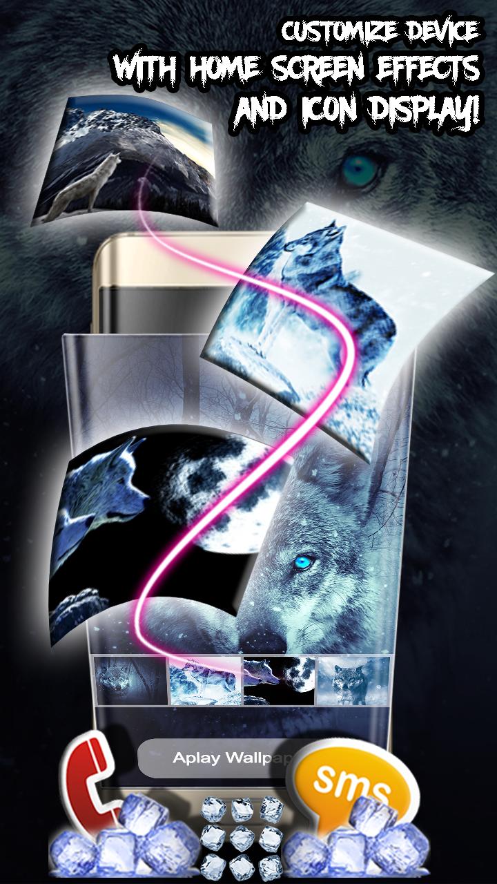 Eis Wolf 3d Thema Hintergrund Fur Android Apk Herunterladen