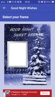 Good Night Hindi Message GIF with photo frame capture d'écran 2