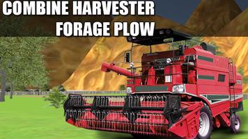 Combine Harvester Forage Plow پوسٹر