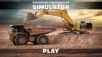 Excavator Construction Sim Affiche