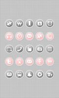 Pink Black Icon Theme Affiche
